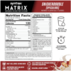 Syntrax Matrix Protein Snickerdoodle (Speculoos) flavor supplement facts.