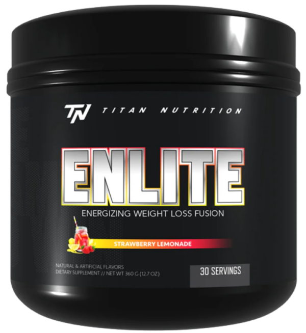 Titan Nutrition Enlite Strawberry Lemonade bottle.
