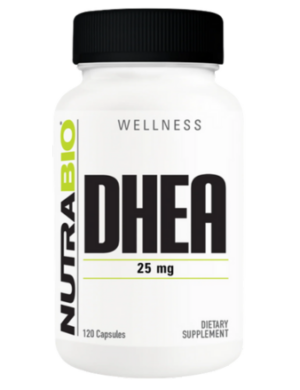 Nutrabio DHEA 25 mg bottle.