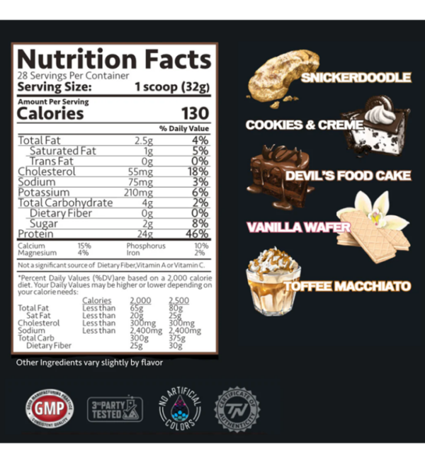 Titan Whey Protein 2lb – 24g Protein per Scoop in Dessert-Inspired Flavors - Image 6