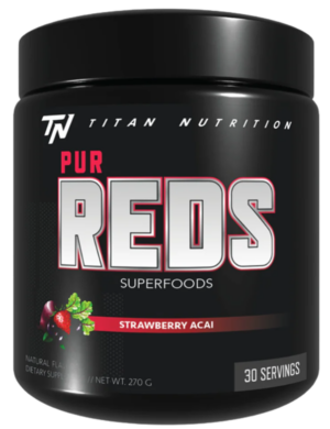 Titan Nutrition PurReds front label.
