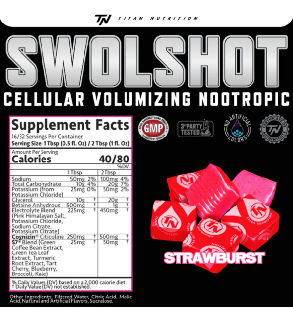 SWOLSHOT Cellular Volumizing Nootropic – Strawburst - Image 2