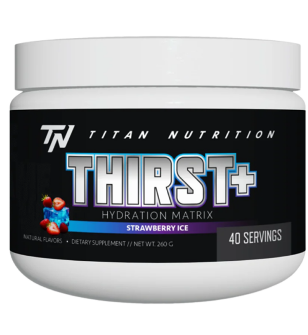 Titan Nutrition Thirst Strawberry Ice bottle.