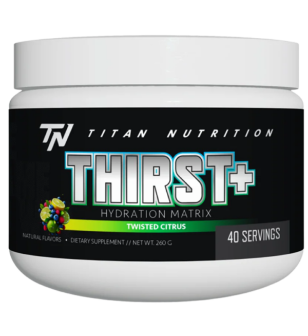 Titan Nutrition Thirst Twisted Citrus bottle.