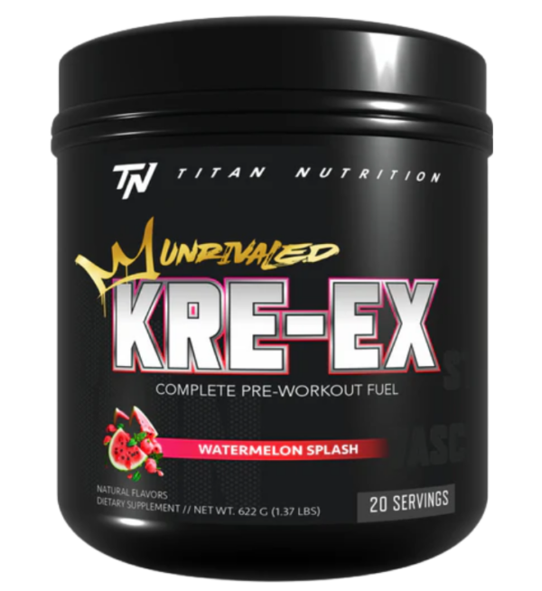 Titan-Nutrition-UnRivaled-Kre-Ex-Watermelon Splash front label.