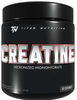 Titan Nutrition Creatine Micronized Monohydrate – 5g Pure Creatine | Zero Calories | 40 Servings